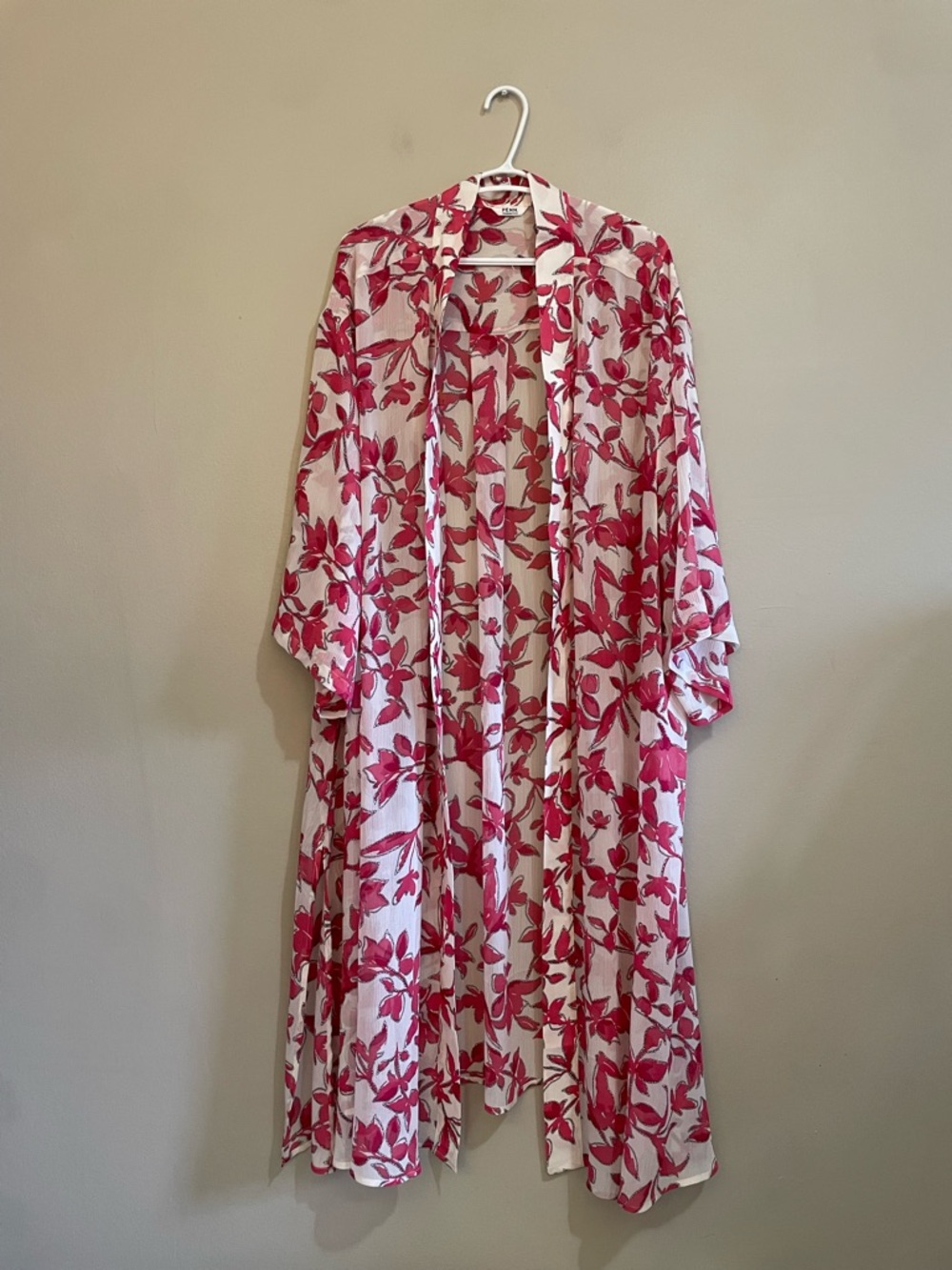 Penningtons White & Pink Floral Open-Front Kimono – Plus Size 4X/5X NWoT - Picture 2 of 14